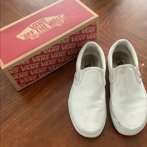 Classic Slip On Vans True White vans